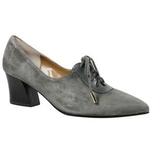 J. Reneé Ellam Suede Lace Up Block Heeled Pumps
